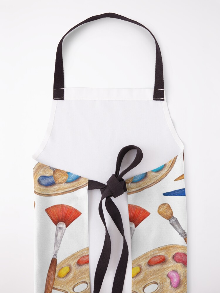 Alternate view of pattern palette with brushes Apron
