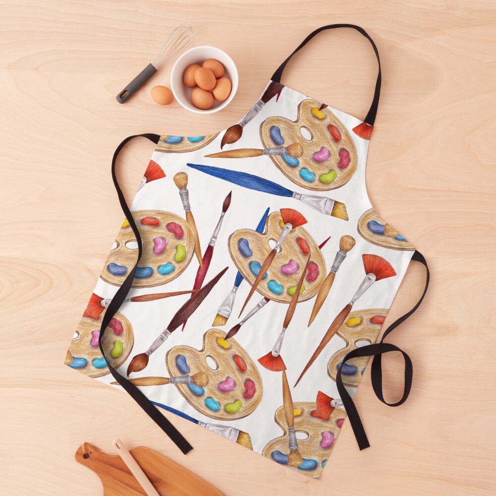 pattern palette with brushes Apron