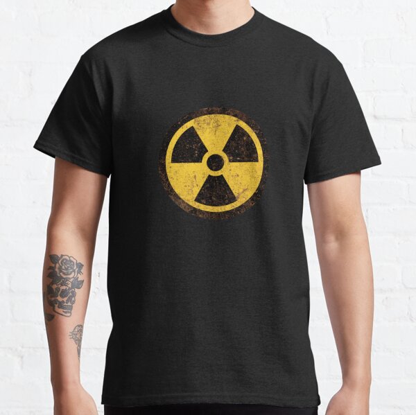 Vintage Warning Nuclear Radioactive Sign Distressed Classic T-Shirt