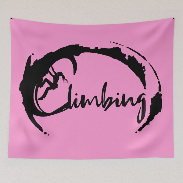 Item preview, Climbing motif lettering with climbing girl climbing gift bouldering designed and sold by MadandMean.