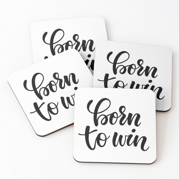 Item preview, lettering poster born to win. Inspirational and motivational quotes, isolated on white background. designed and sold by Yevheniia Hulinska.