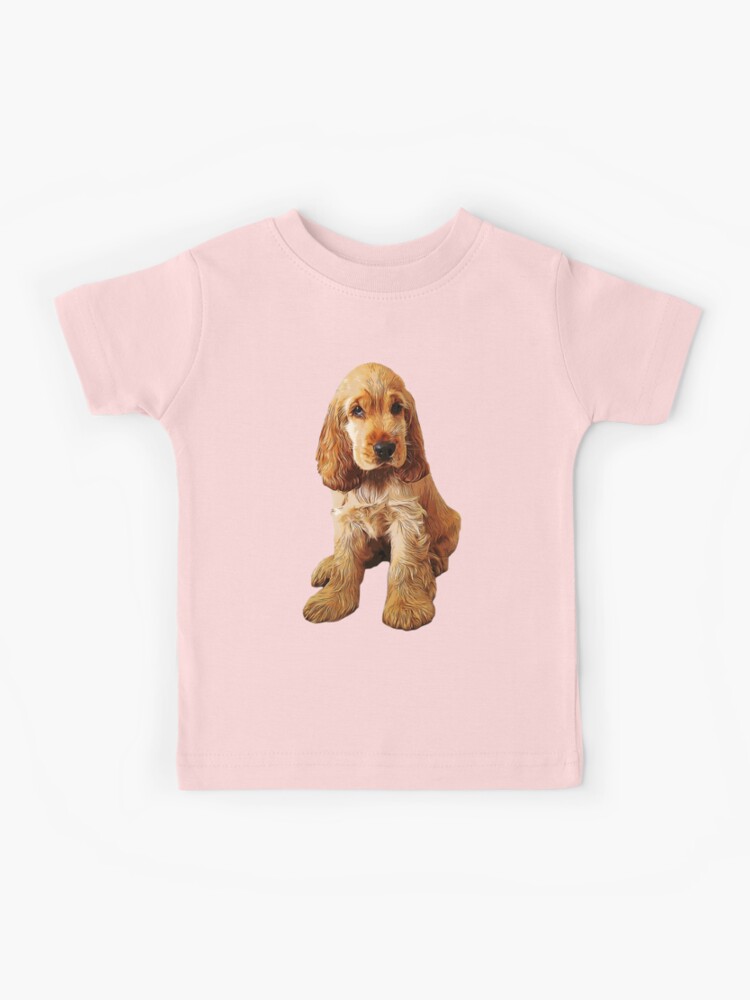 Gold Cocker Spaniel Puppy Dog Kids T Shirt for Sale by ElegantCat Redbubble