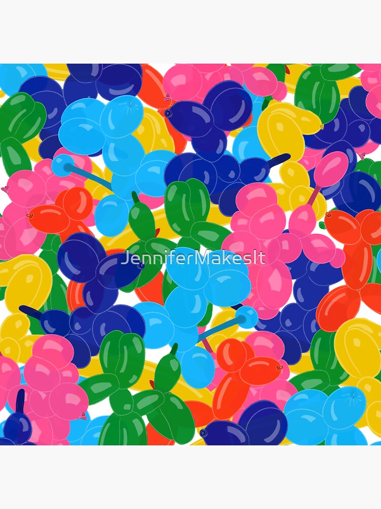 Thumbnail 3 of 3, Sticker, Balloon Dogapalooza designed and sold by JenniferMakesIt.