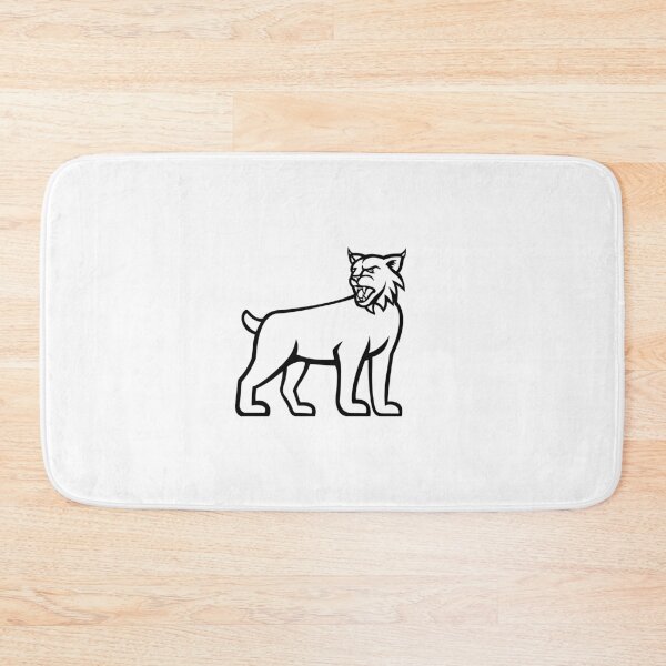 Item preview, Bobcat or Lynx Cat Standing Side View Mascot Black and White designed and sold by patrimonio.