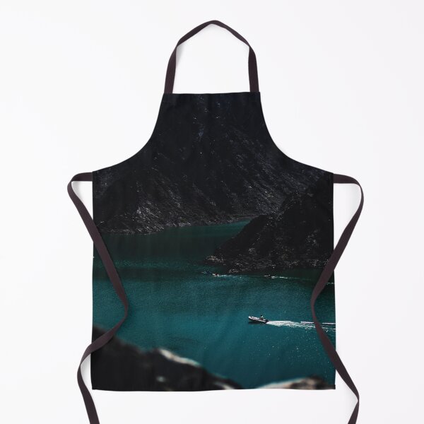 Item preview, Dark Turquoise Mountain Sea Boat designed and sold by AyazL.