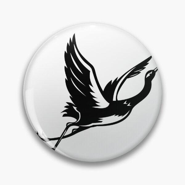 Item preview, White-Faced Heron White-Fronted Heron Crane Flying Up Retro Black and White designed and sold by patrimonio.