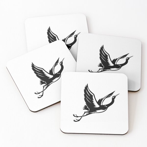 Item preview, White-Faced Heron White-Fronted Heron Crane Flying Up Retro Black and White designed and sold by patrimonio.