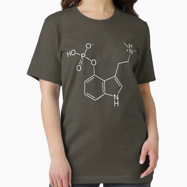 Item preview, Psilocybin molecule shirt (light on dark) designed and sold by flashman.