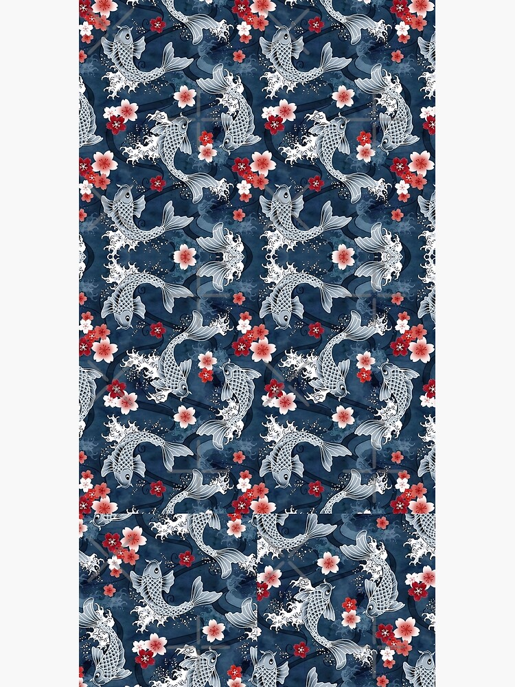 Koi sakura blossom in blue by adenaJ