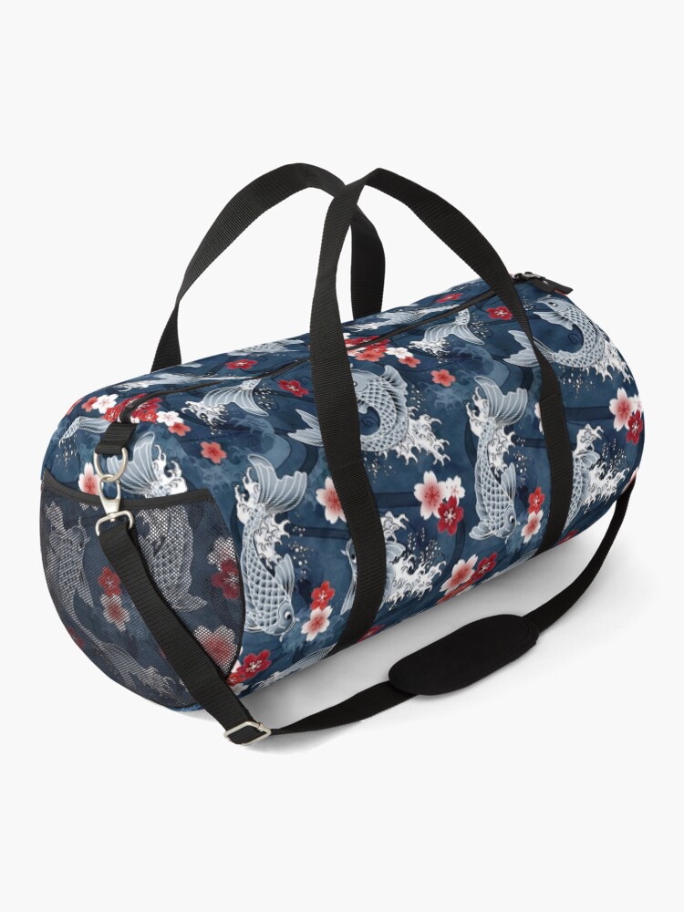 Alternate view of Koi sakura blossom in blue Duffle Bag