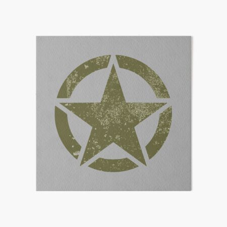 Military star stencil design Art Board Print for Sale by