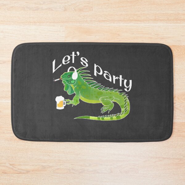 Item preview, Funny Iguana Let's Party Beer Cigarette Music Lizard Reptiles Zoology Herpetologist  designed and sold by TopTeeShop.