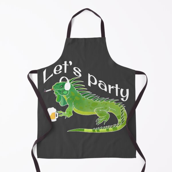 Item preview, Funny Iguana Let's Party Beer Cigarette Music Lizard Reptiles Zoology Herpetologist  designed and sold by TopTeeShop.