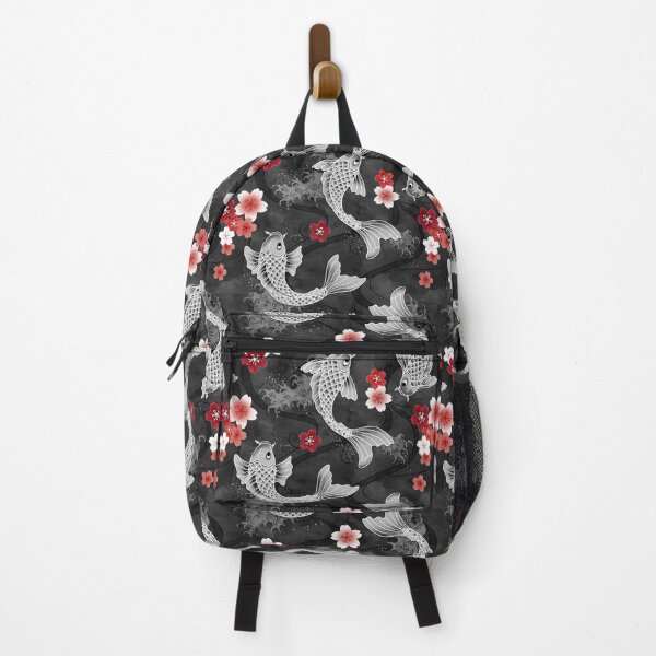 Vista previa del artículo con la obra «Flor de sakura koi en negro», diseñado y vendido por adenaJ.