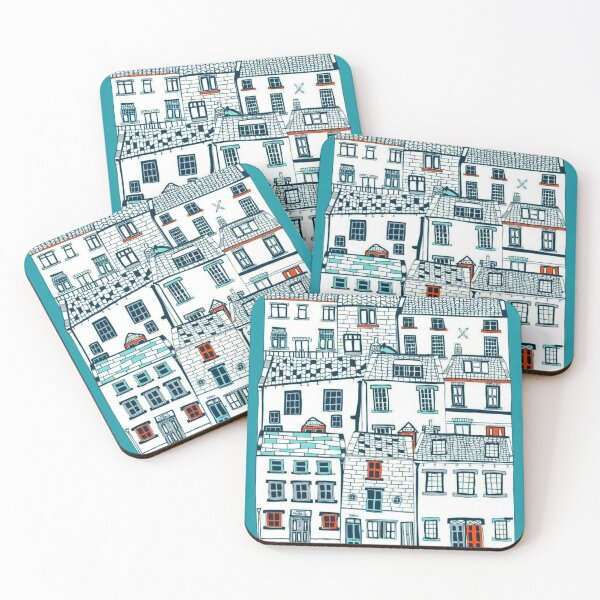 Item preview, Cute Houses Pattern designed and sold by fudgecream.