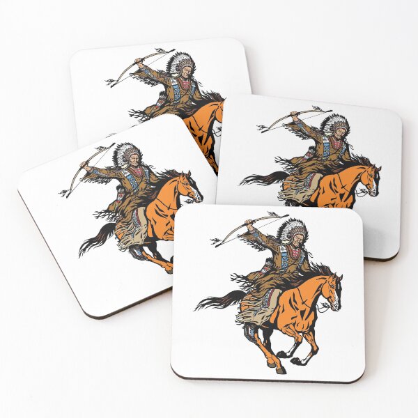 Item preview, Montar a caballo guerrero indio nativo designed and sold by PurpleTank.