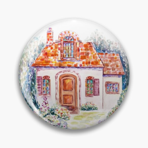 Item preview, Watercolor house in the garden designed and sold by torishaa.