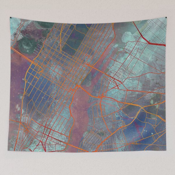 Item preview, New York Street Map Urban Blue designed and sold by IvonDesign.