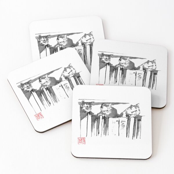 Item preview, cats on books designed and sold by pechane.
