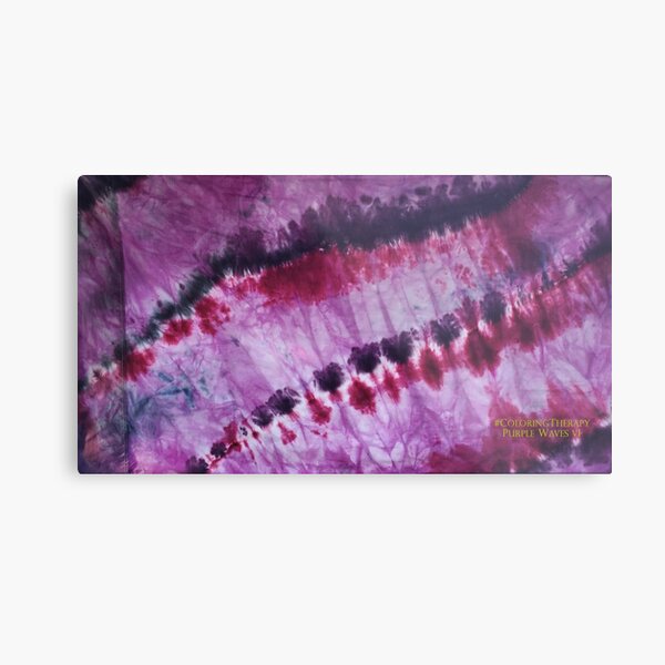 Purple Waves v1 Metal Print