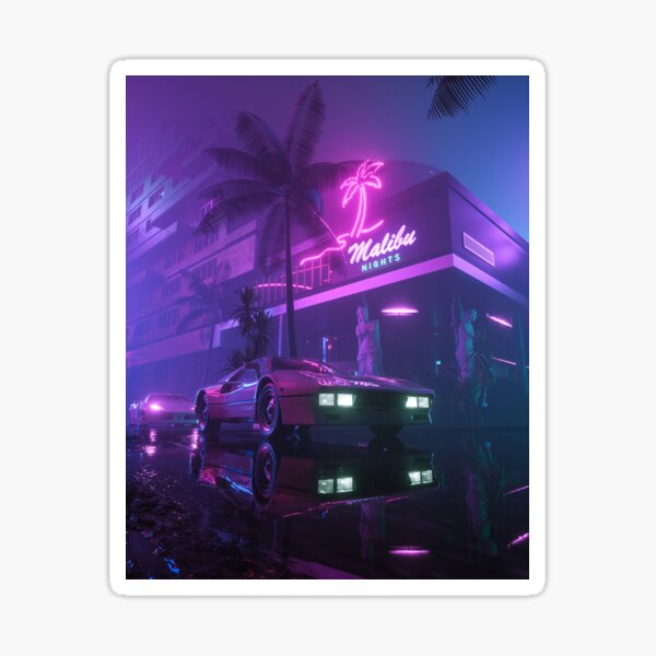 Malibu Nights Sticker