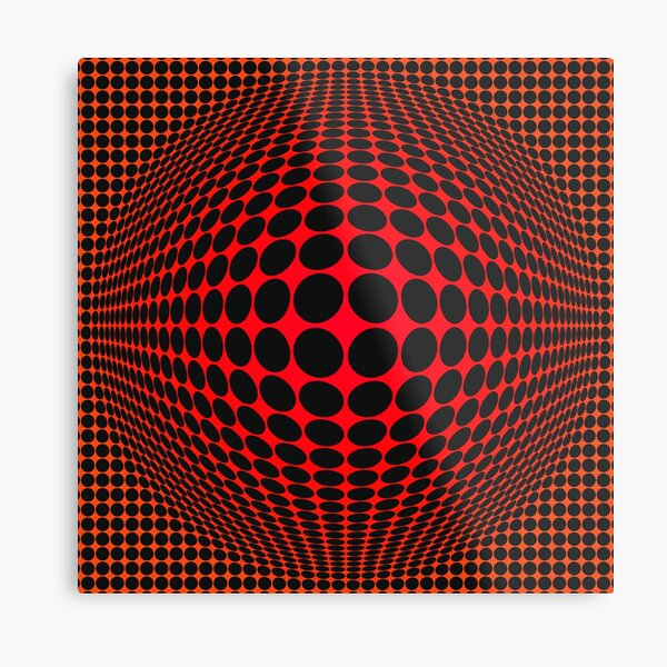 Victor Vasarely Homage 123 Impression métallique