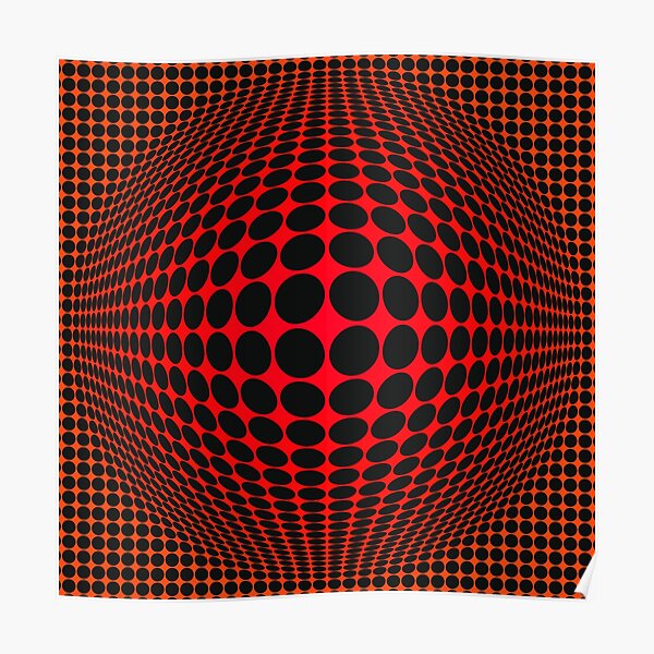  Victor Vasarely Homage 123 Poster