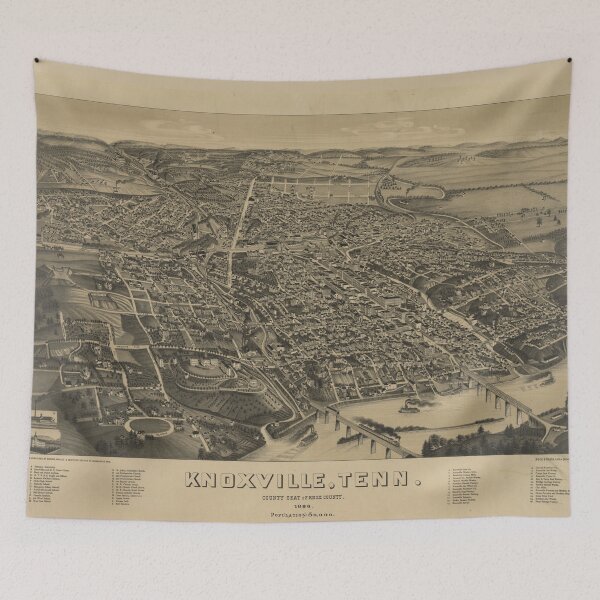 Item preview, Vintage Knoxville TN Map (1886) designed and sold by BravuraMedia.