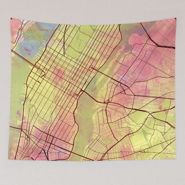 Item preview, New York Street Map Yellow World designed and sold by IvonDesign.