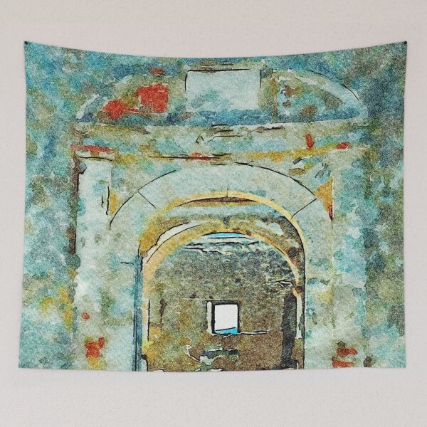 Item preview, Ruined church: portal and circular window designed and sold by Giuseppe Cocco.
