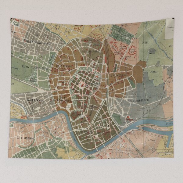 Item preview, Vintage Krakow Poland Map (1916) designed and sold by BravuraMedia.
