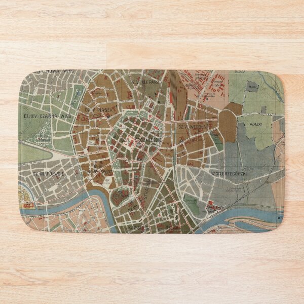 Item preview, Vintage Krakow Poland Map (1916) designed and sold by BravuraMedia.