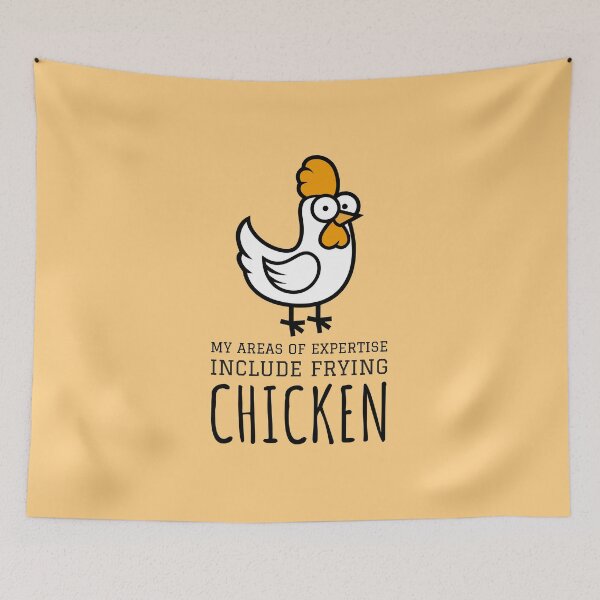 Item preview, Funny Confused Chicken Cartoon for Home Fried Chicken Cook designed and sold by javes93.