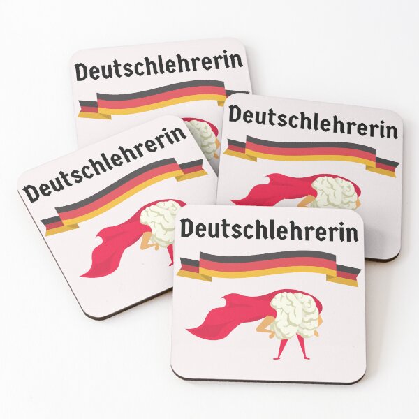 Item preview, German Teacher Female Deutschlehrerin Superhero Brain designed and sold by Time4German.