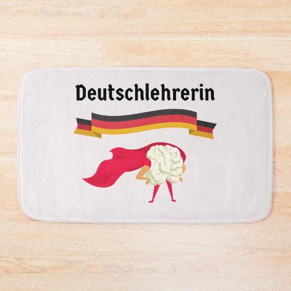 Item preview, German Teacher Female Deutschlehrerin Superhero Brain designed and sold by Time4German.