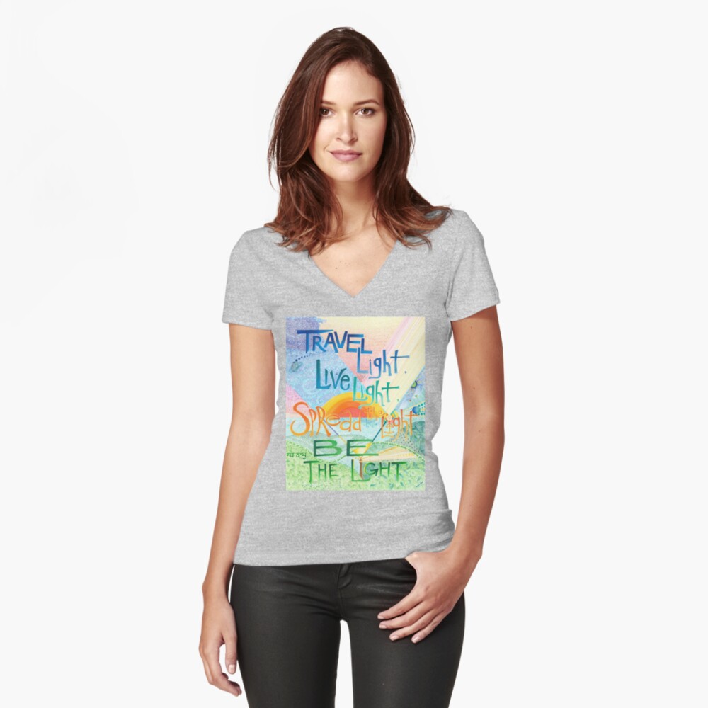 Item preview, Fitted V-Neck T-Shirt designed and sold by ShabadAtma.