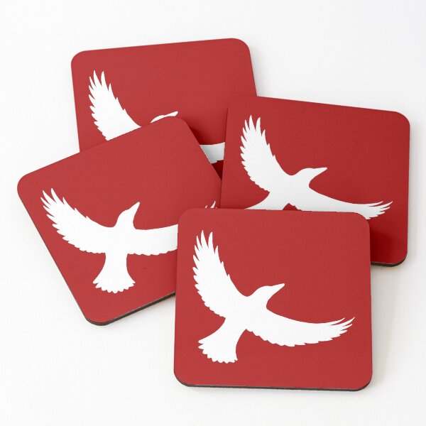 Item preview, Magpie Flight – White on Red designed and sold by ImperfectLife.