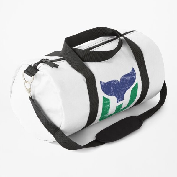 Hartford Whalers Distressed Logo - Defunct Hockey Team - The Whale - Brass Bonanza - Connecticut Hockey Duffle Bag