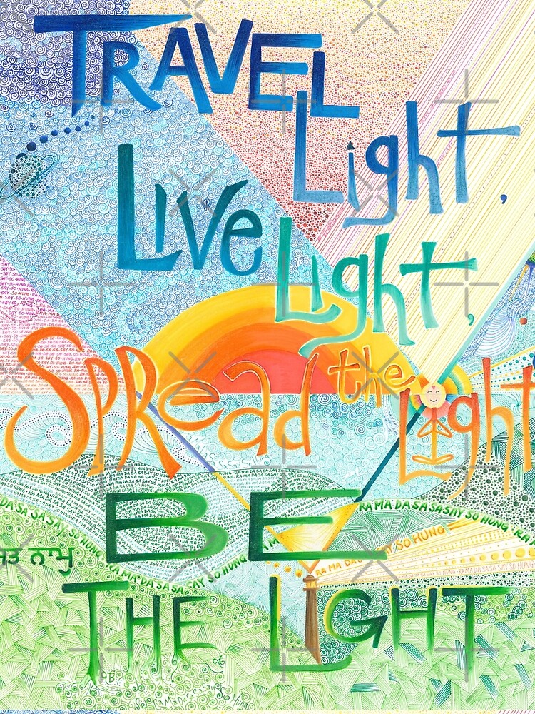 Thumbnail 3 of 3, Scarf, Be The Light designed and sold by ShabadAtma.