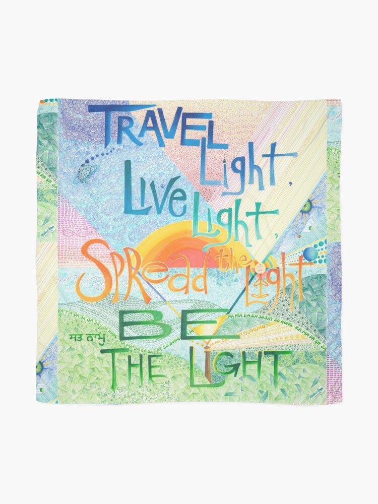 Thumbnail 2 of 3, Scarf, Be The Light designed and sold by ShabadAtma.
