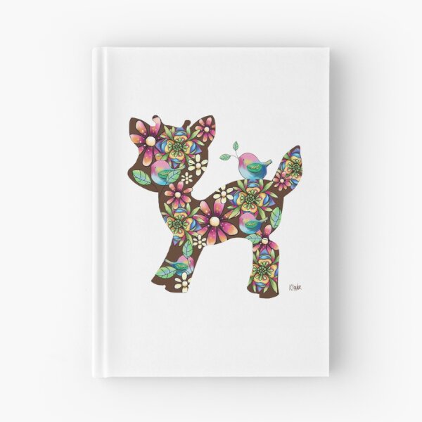 Item preview, Deer Friends Floral Woodland Silhouette designed and sold by Karin Taylor.