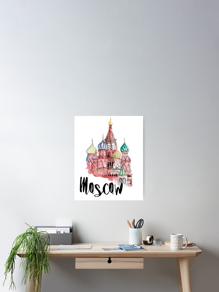 Thumbnail 1 of 3, Poster, Moscow designed and sold by creativelolo.