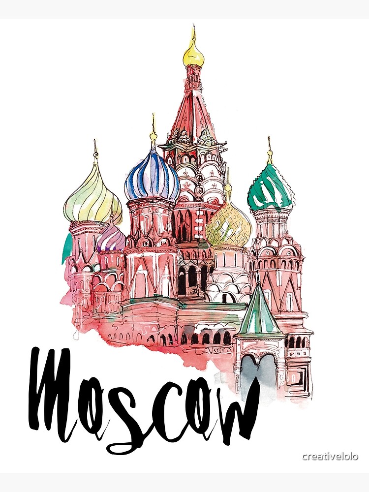 Thumbnail 3 of 3, Poster, Moscow designed and sold by creativelolo.