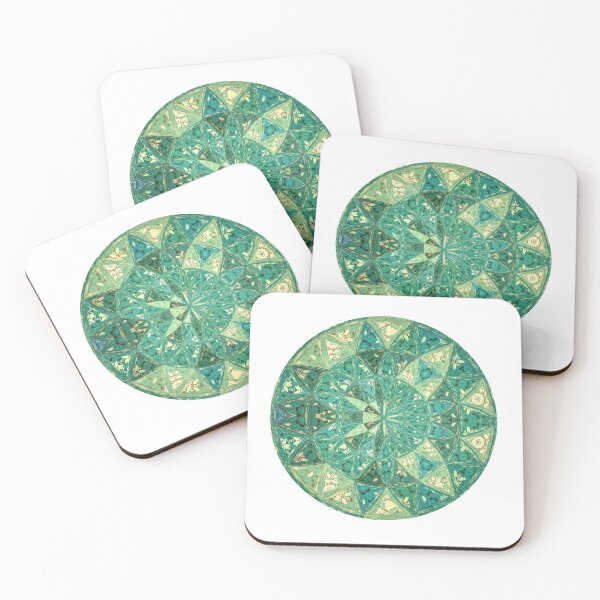 Item preview, Green Mandala with Abstract Flower Triangle Pattern designed and sold by OneLook.