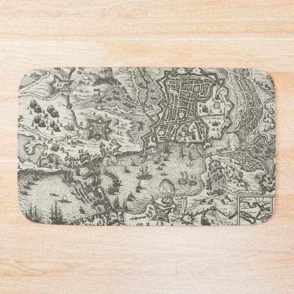 Item preview, Vintage Siege of La Rochelle France Map (1629) designed and sold by BravuraMedia.