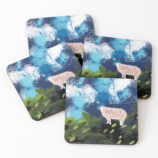 Item preview, Sheep in the meadow designed and sold by printmesomecolo.