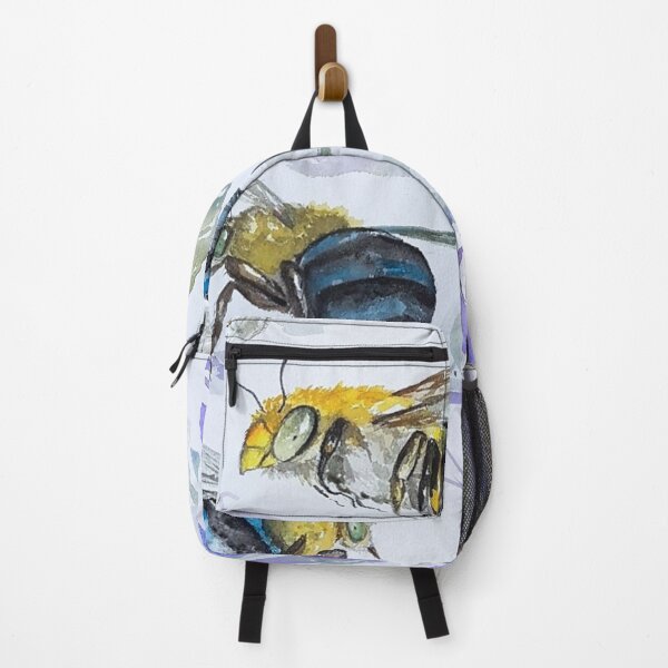 Item preview, Australian Blue Banded Bees with blue salvias designed and sold by Liz HL Art Shop.