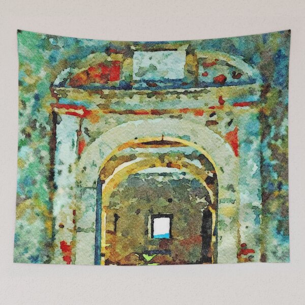 Item preview, Ruined church: portal and circular window designed and sold by Giuseppe Cocco.