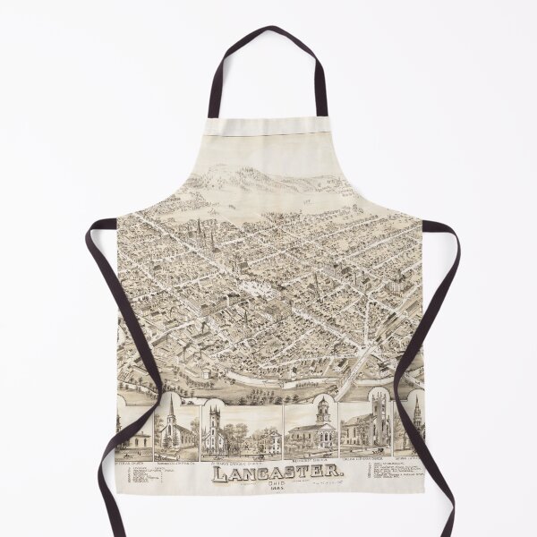 Item preview, Vintage Lancaster OH Map (1885) designed and sold by BravuraMedia.