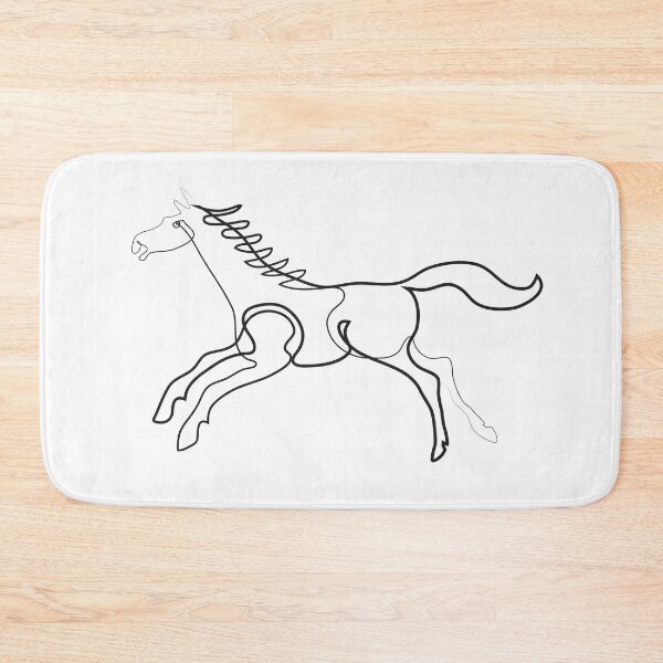 Item preview, horse drawn in one black line designed and sold by sonaadalian.